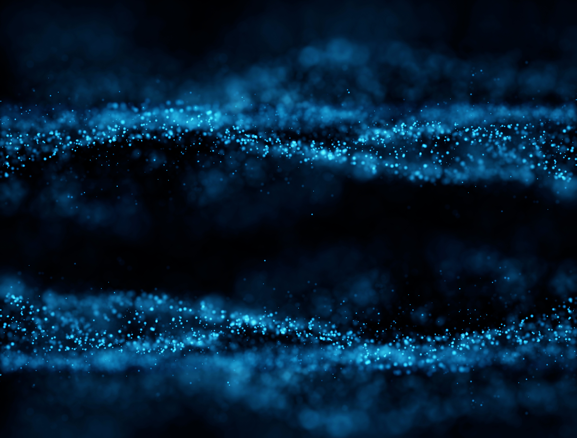 Abstract particles render on dark background, graphic and motion whitelab studio